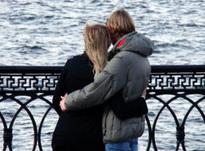 couple holding each other